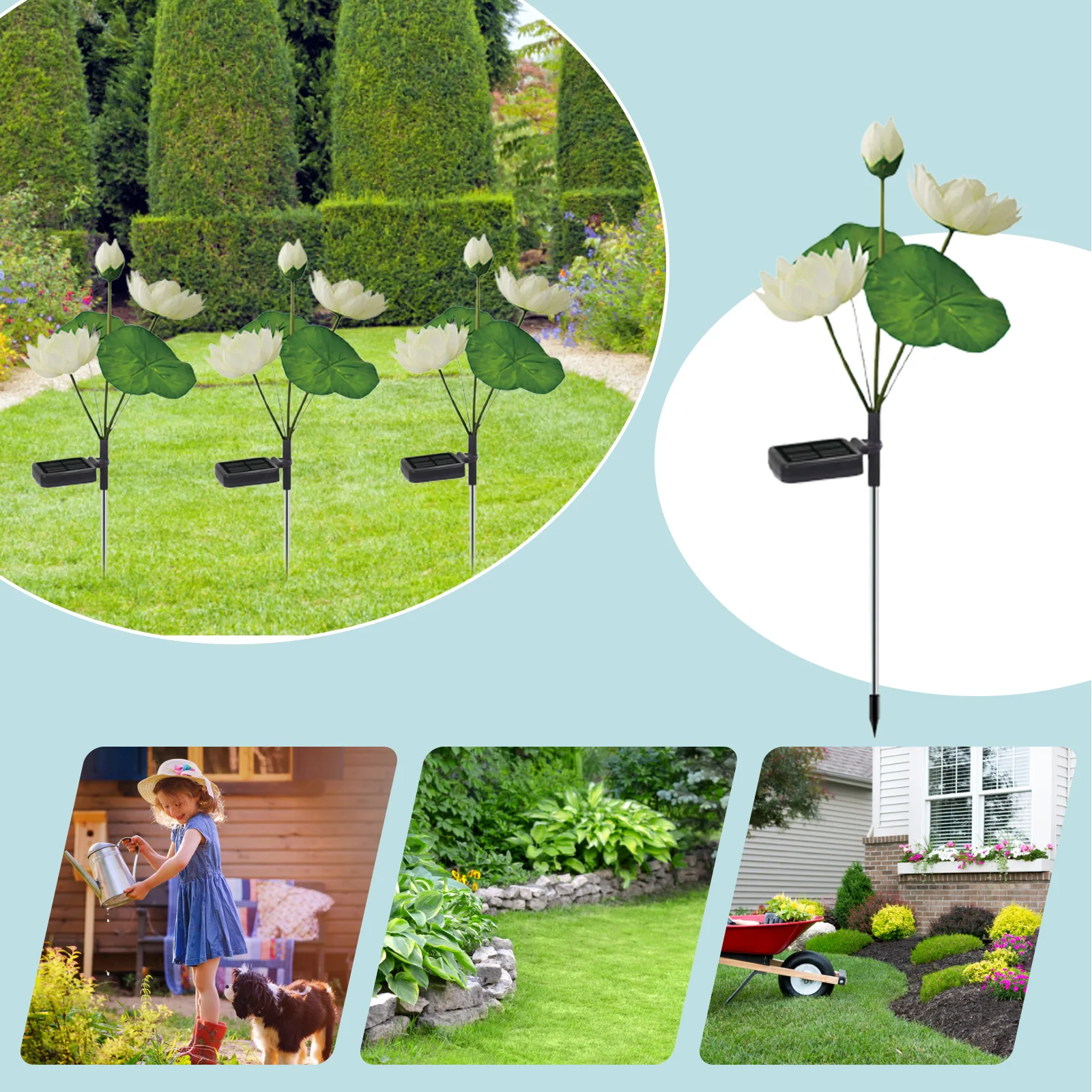 

2 шт., водонепроницаемые светодиодные лампы для двора, газона