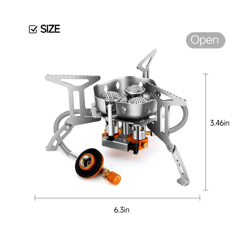 6800W мощная огневая горелка ветрозащитный кемпинг высокой мощности газовая