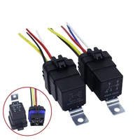 auto automobile relay sealed waterproof integrated wired dc1224v 40a 5pin 4pin auto relay with sealed waterproof socket harness