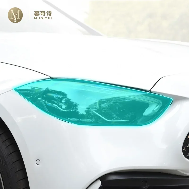 Для Mercedes Benz Class-C C206 2023Скрытое украшение автомобиля PPF Защитная пленка для фар