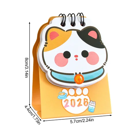 Настольный календарь 2026 года с котиком