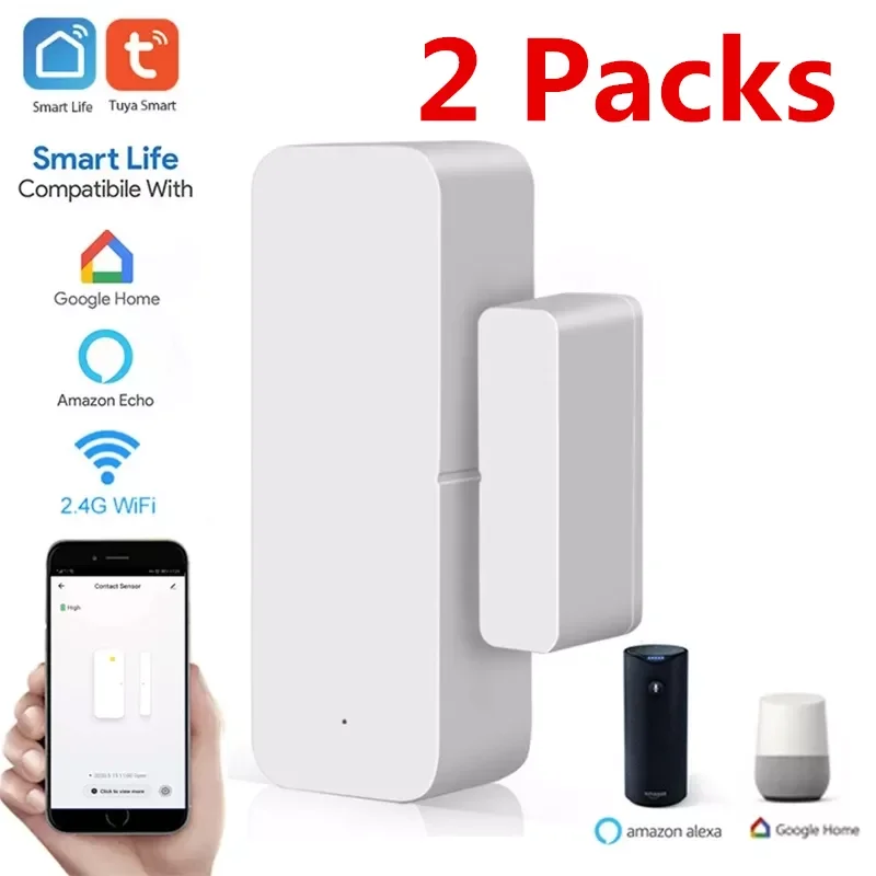 

Packs Smart WiFi Door Sensor Door Open /Closed Detectors switch Window sensor home security Alert security alarm