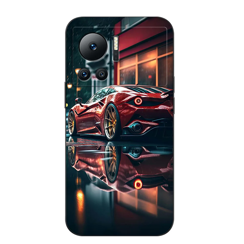 Чехол для infinix note 12VIP X672 силиконовый чехол телефона черный ТПУ супер Гоночная