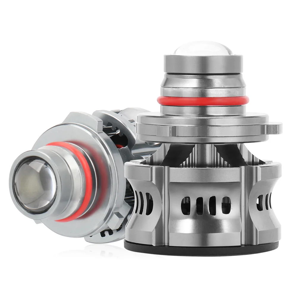2Pcs Laser Project Lens Fog Lights H8 H11 LED H7 HB3 HB4 9005 9006 Headlight Bulb Car Lamp Projector Automotive 55W 12V 6000K - купить по