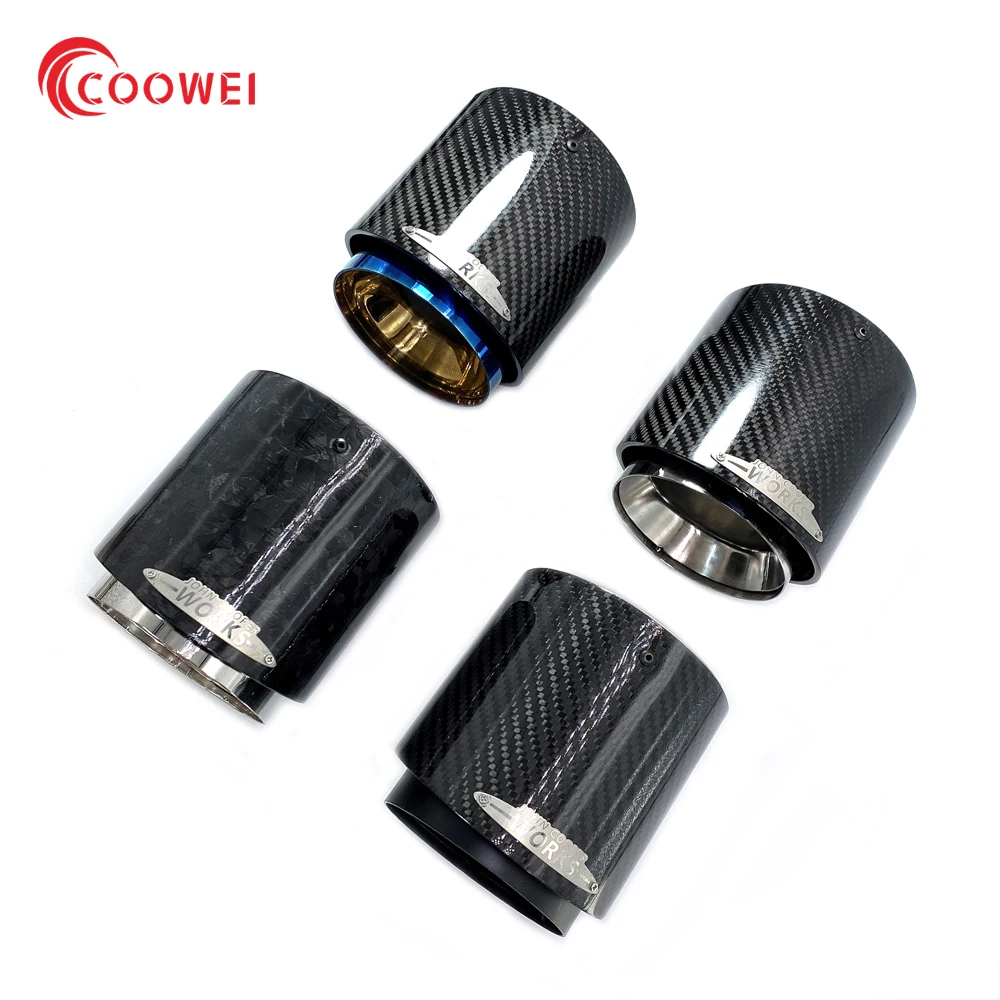 

Наконечник глушителя из углеродного волокна, для Mini Cooper R55 R56 R57 R58 R59 R60 R61 F54 F55 F56 F57 F60, 1 шт., черный/синий/серебристый