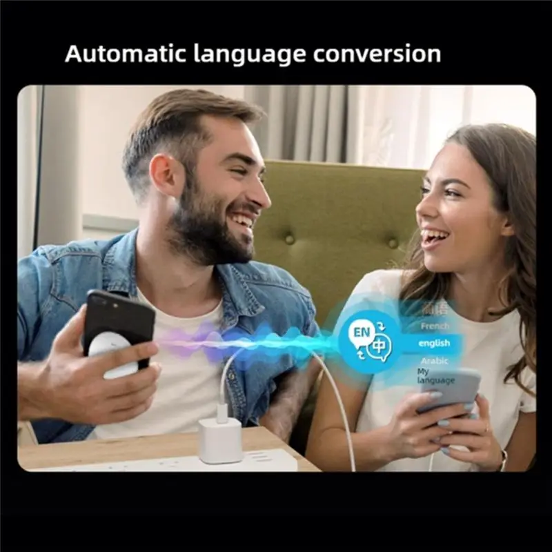 Фото Новый интеллектуальный голосовой переводчик AI102 для синхронного перевода с китайского на английский, черный №3