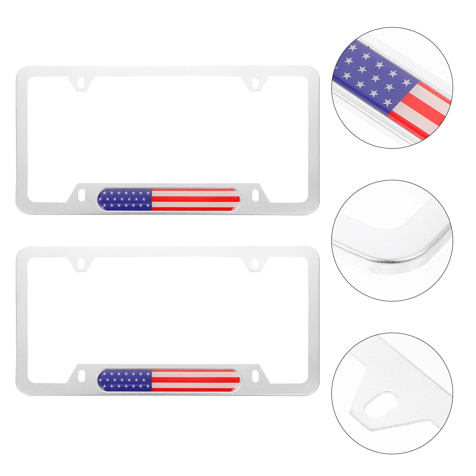 

License Plate Day Frames Car Holder Accessories July Vertical Vehicle 4Thfourth Us National Patriotic Flag Memorial Cover