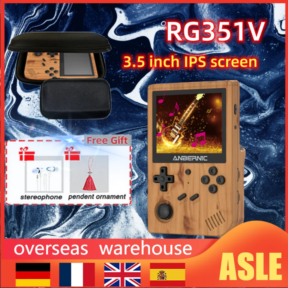 

272 ГБ RG351V Ретро HD встроенный 54000 + игр портативный игровой консоль эмулятор RK3326 3,5 дюймов 640*480 несколько языков