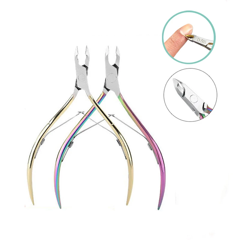

Cuticle Nail Nipper Manicure Cutter Trimmer Rainbow Cuticle Pusher Nail Nipper Care Remover Clipper Scissors Nail Art Tools