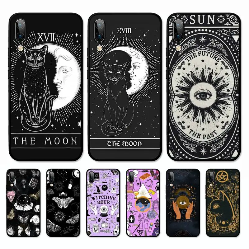 

Witches moon Tarot Mystery totem Phone Case for Vivo Y91C Y11 17 19 17 67 81 Oppo A9 2020 Realme c3