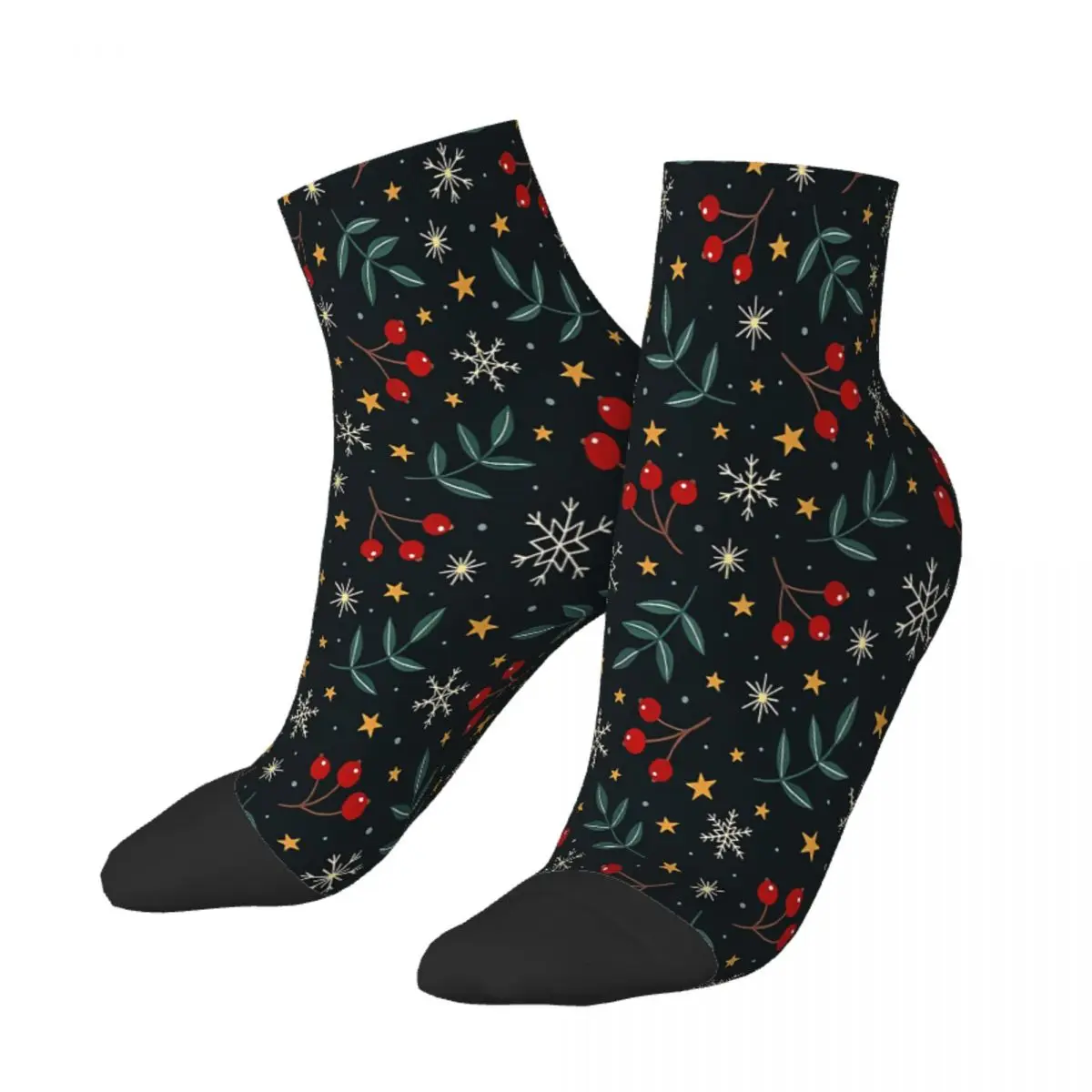 

Winter Magic Leaf Ankle Socks Male Mens Women Autumn Stockings Hip Hop