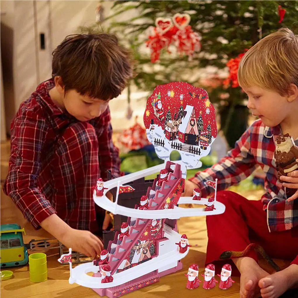 

Рождественские украшения, игрушка для скалолазания, лестницы, комнатная музыкальная игрушка для мальчиков, игрушка-слайдер для скалолазан...