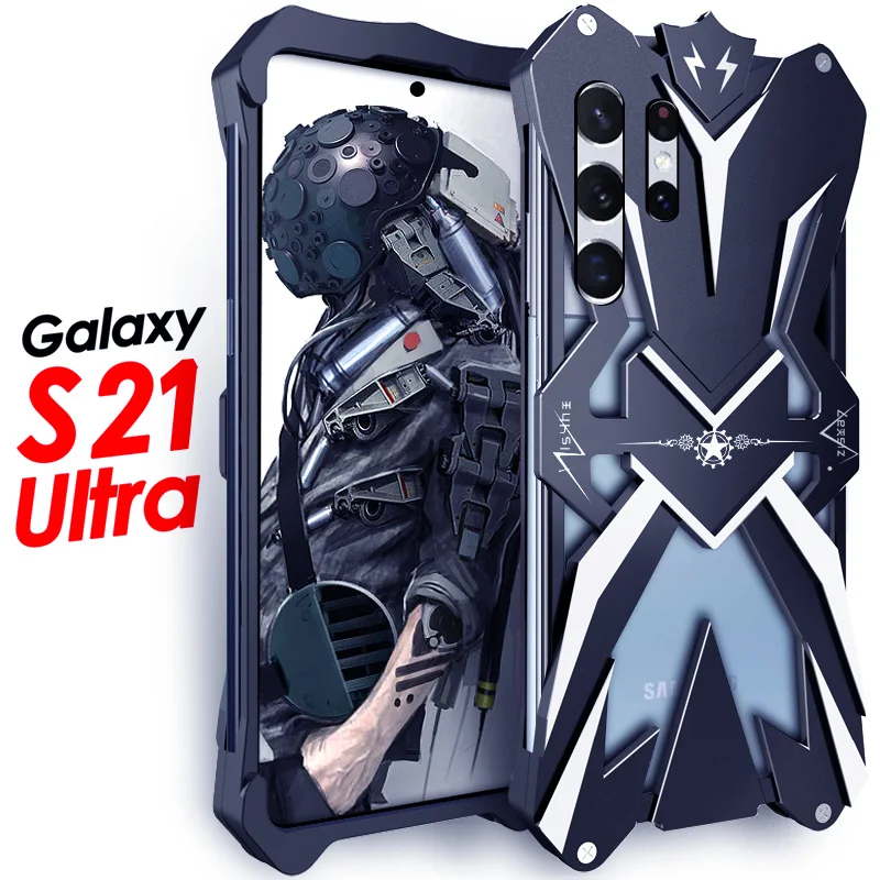 

Luxury Armor Metal Aluminum Case for Samsung Galaxy S23 Ulrta S21 S22 Note20 Ulrta Case Bullet Bracket Phone Shell Anti-Fall