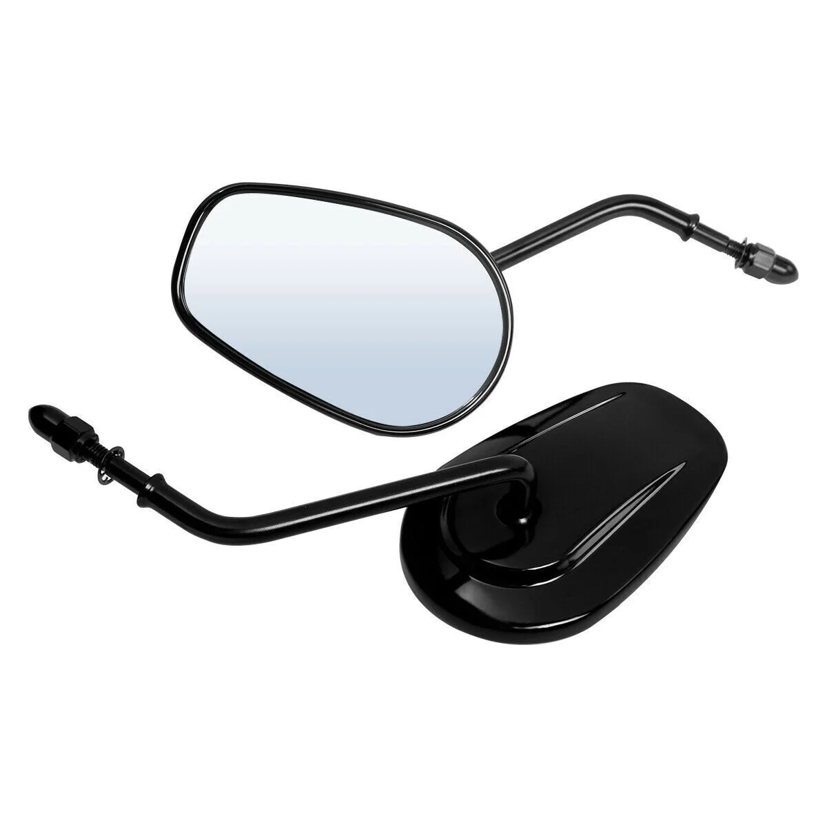 8mm Teardrop Rearview Side Mirrors For Harley Sportster Dyna Bobber Chopper