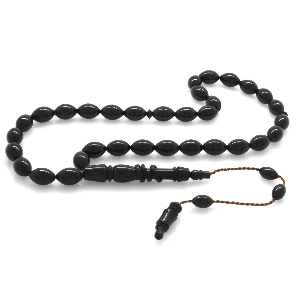 

Nipora System Imame Ring Barley Cut Black Kuka Tree Tasbih