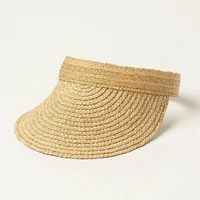 handmade straw hat for women sun visor cap lady summer beach outdoor travelling derby sun shade straw visor hat