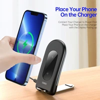 fast charging 15wmax table wireless charger folding stand for iphoneiossamsungandroid smart phone can charge with a case