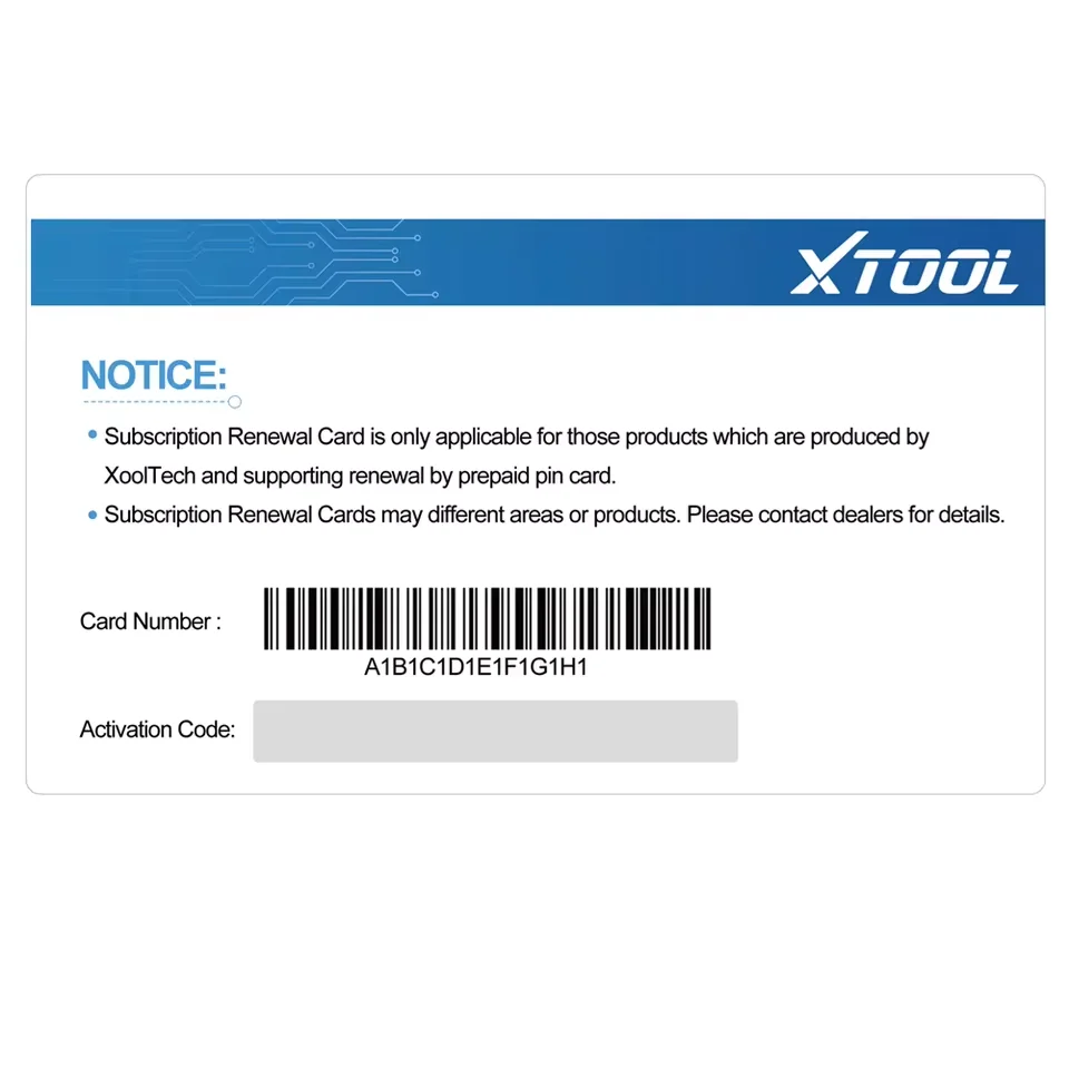 Официальная лицензия на обновление XTOOL для моделей D7, D8S, D9S, D9SPro, IP900, IP900S, IP919, IP919PRO, A80PRO, A30PRO. Стоимость обновления на один год. (art.: 3920d8482cd53) - 3920d8482cd53