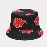 bucket hat women summer sun protection men anime cloud cap hiking holiday beach accessory for teens