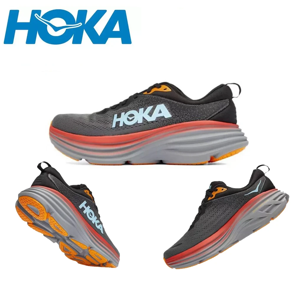 

Original HOKA Bondi 8 Road Running Shoes Hoka Lightweight Cushioning Long Distance Men's and Women Lifestyle Outdoor Sneakers