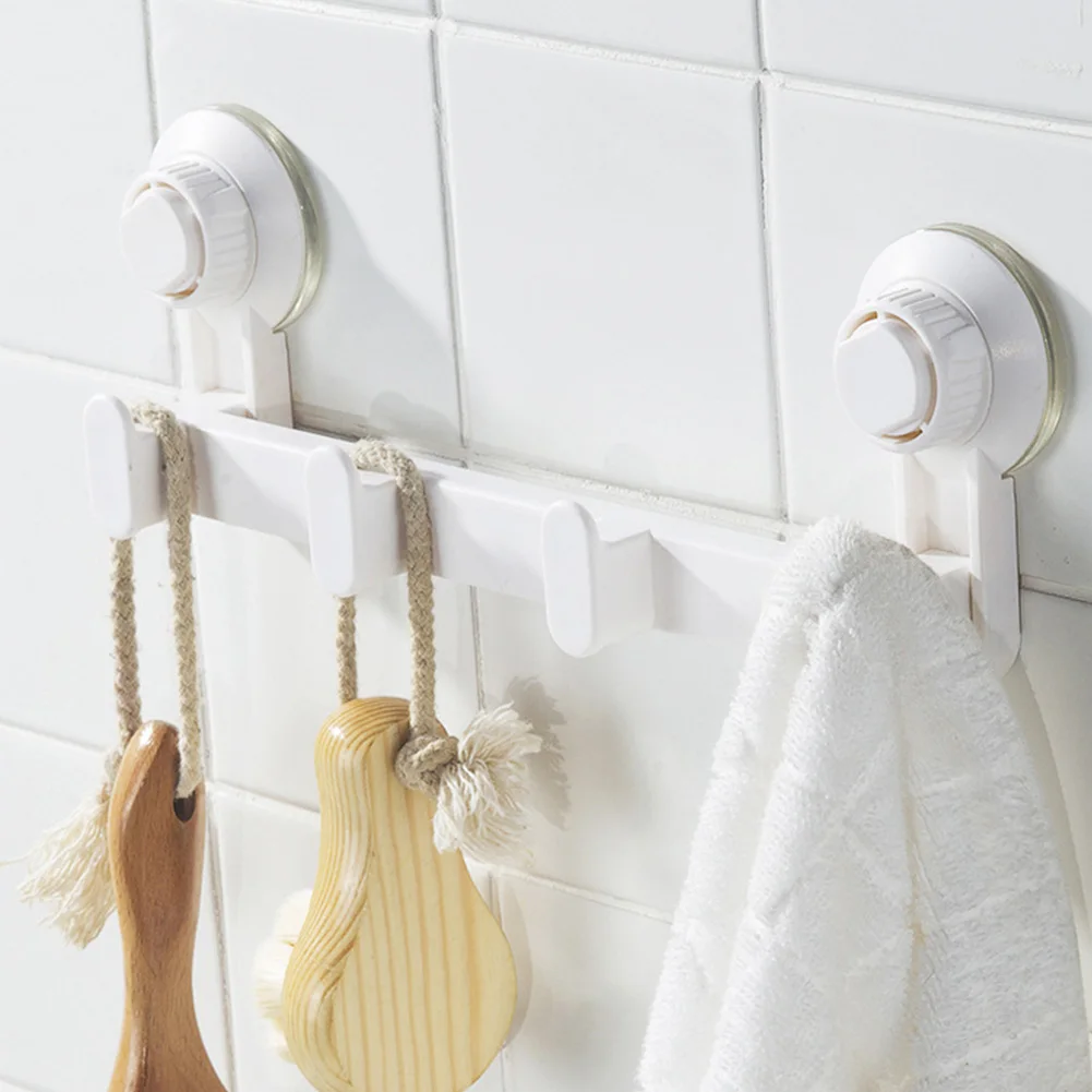 

Bathroom Supper Power No Trace Home Wall Hook Hanger Towels Stand Kitchen Hanging Suction Cup Storage