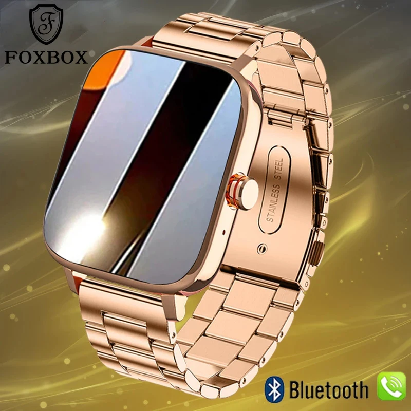 

Foxbox Full Touch Bluetooth Call Custom Dial Watch For Women Smart Watch Ladies Smartwatch 2022 Music Playback Clock Bracelet