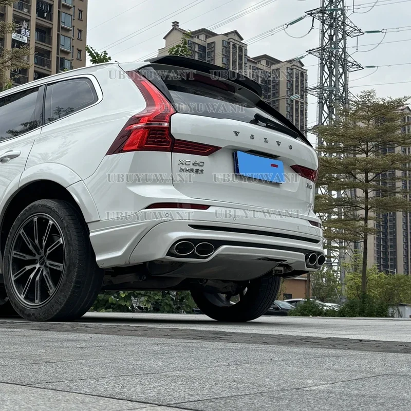 Для Volvo NEW XC60 ABS задний бампер багажник губный спойлер с насадками для выхлопных