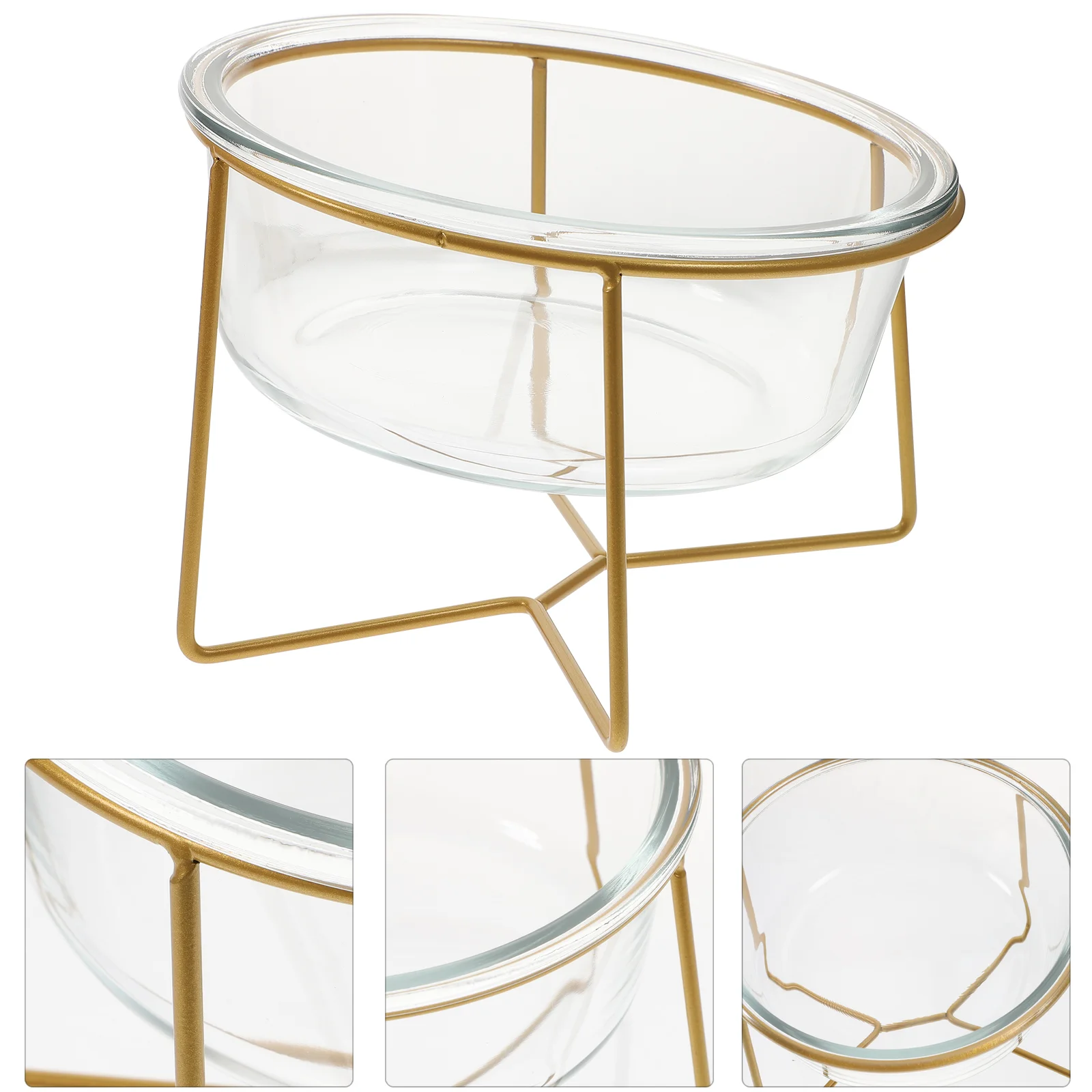 Миска для кормления домашних животных с высокой базой стеклянные миски собак еда