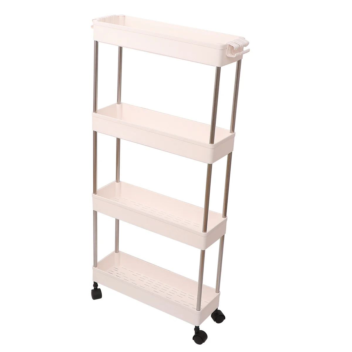 

Bathroom Storage Cart Rolling Utility Cart Storage Shelves Narrow Shelving Organizer for Kitchen Bathroom Laundry Narrow Unit