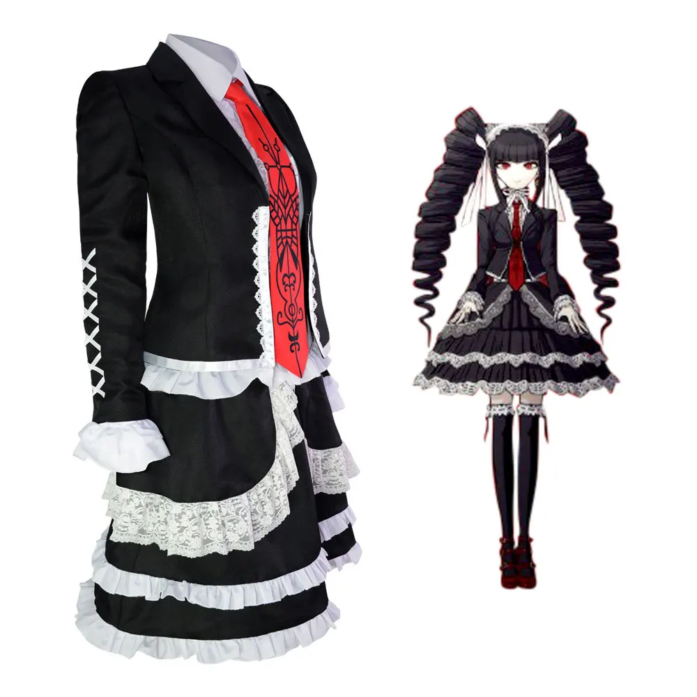 

Danganronpa Yasuhiro Taeko Cosplay Costume Celestia Ludenberg Cosplay Wig Women's Gothic Lolita Apparel Halloween Party Dress