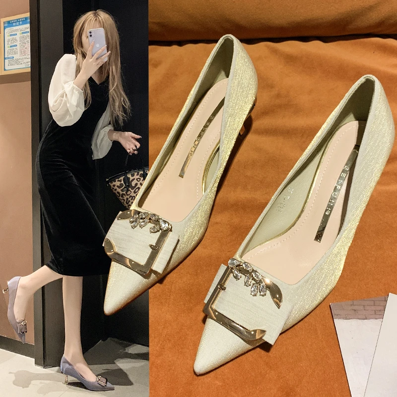 

2023 Women's New Fashion Soft Sole Square Toe Shoes Small Flat Sole Shallow Mouth Girl's Single Shoes DY3784