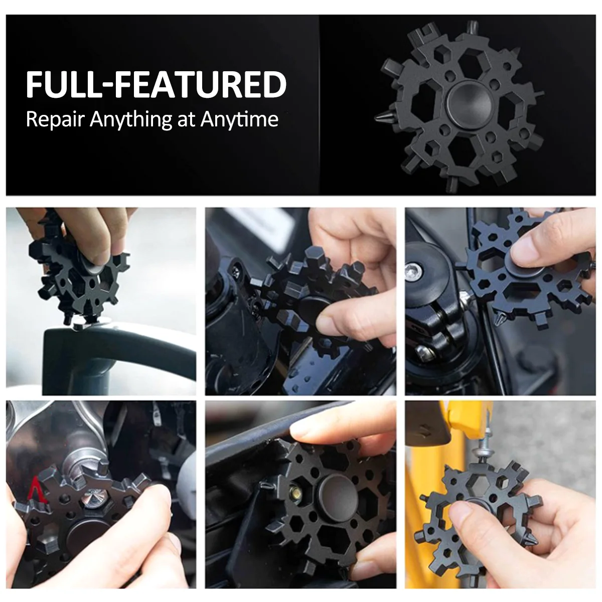 

Многофункциональный карманный инструмент, гаечный ключ 22 в 1 со снежинками, шестигранный ключ, многофункциональная отвертка, для кемпинга, ...