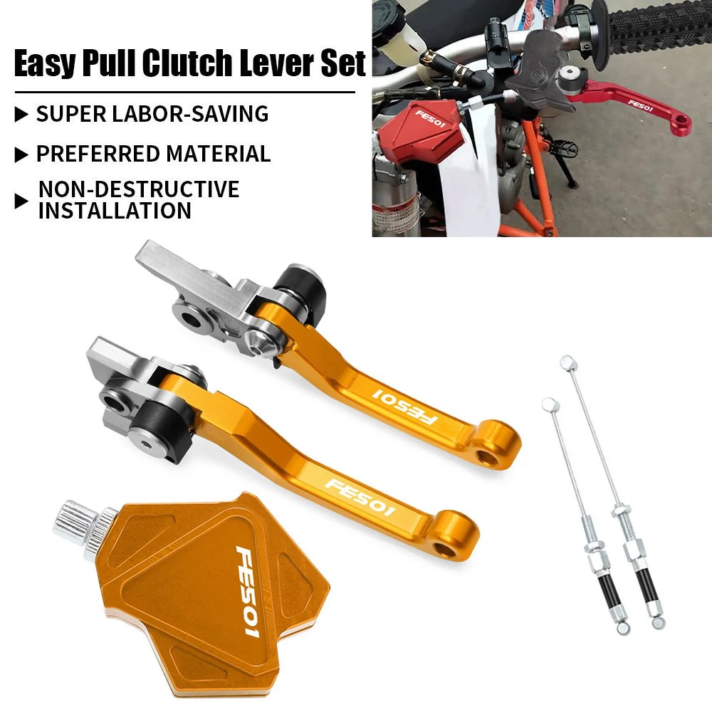 

Dirt Bike For HUSQVARNA FE501 S 2014 2015 2016 CNC Brake Clutch Levers Stunt Clutch Pull Cable Lever Replacement Easy System