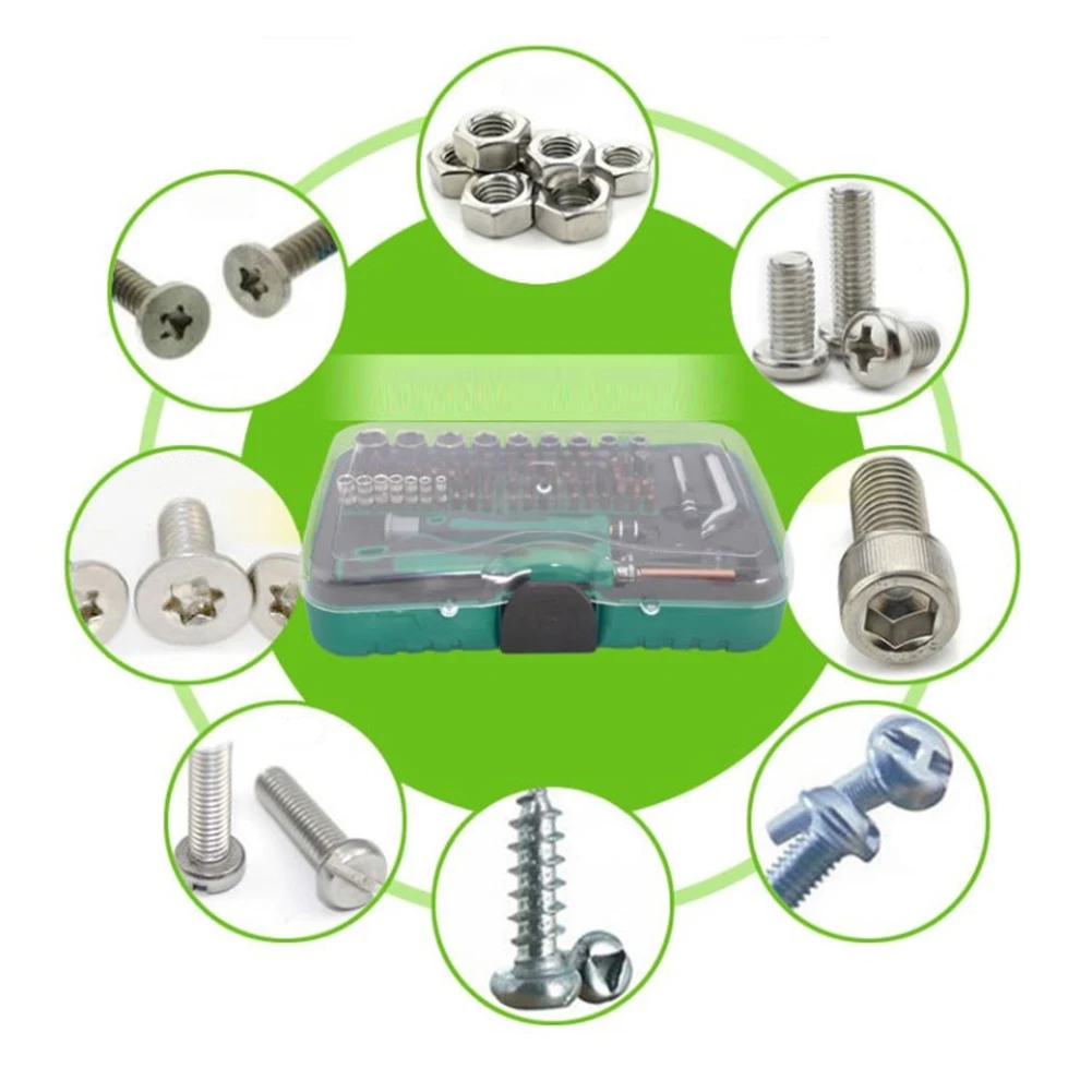 

70pcs Magnetic Screwdriver Bit Torx Hex Socket Set Extension Rod Hand Tool Multifunctional Opening Repair Tool