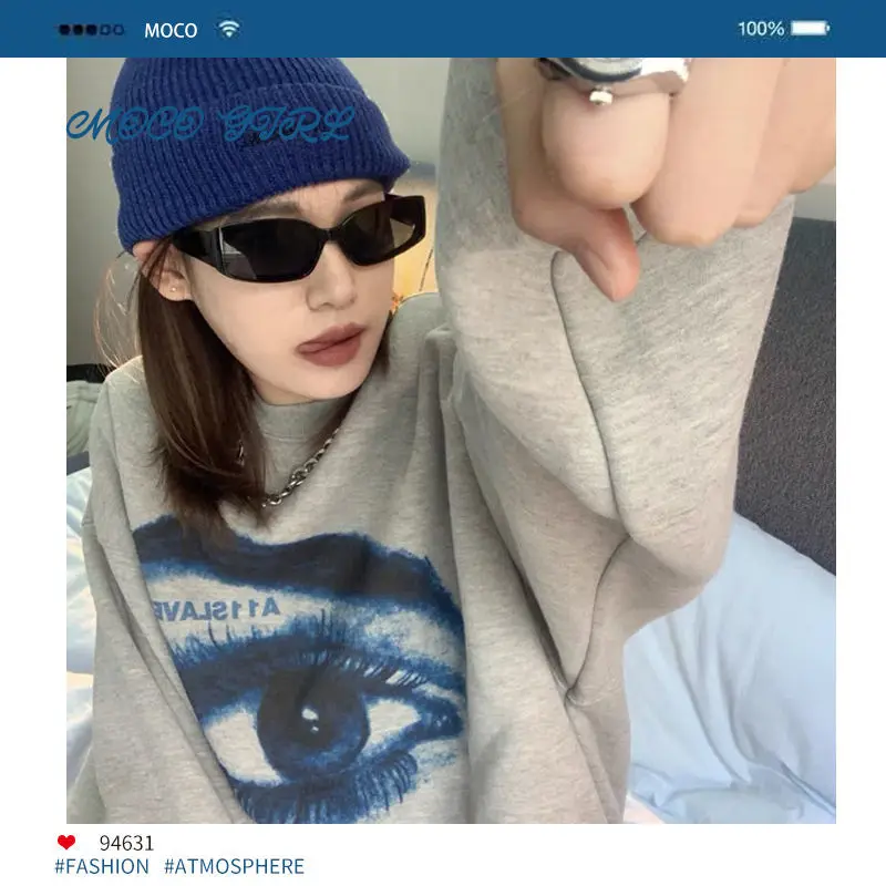 Толстовка Женская в стиле хиппи с круглым вырезом |