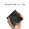 Luxury Brand Men's Short Genuine Leather Wallet Fashion Simple Top Sheepskin Woven High-Grade Long Business Money Clip 2022 Hot 6