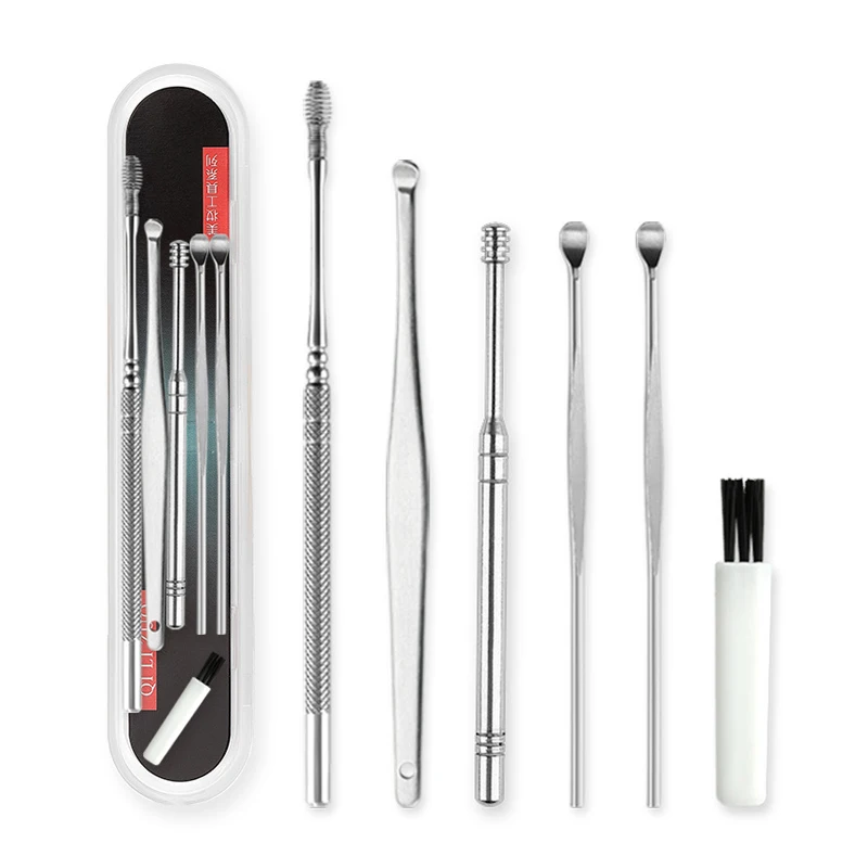 

Набор для чистки ушей, 5/6 шт., ухочистка, прибор для удаления воска, ухочистка, ухочистка