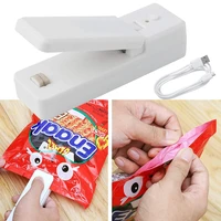 4 colors usb chargable sealer portable 2 in 1 handheld heat vacuum sealer cutter for plastic bag storage food snack gadget