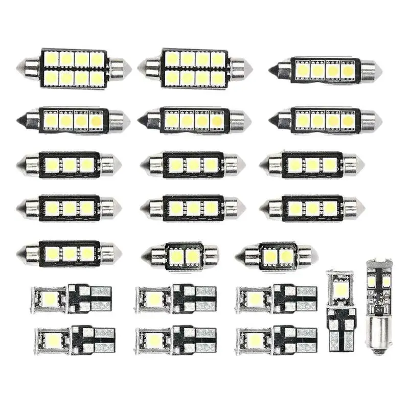 

Новинка, автомобильная лампа для освещения, 23 шт., автомобильные детали, лампы для освещения автомобиля, 12 В постоянного тока, лампы для чтения карты, 1,2-2,5 Вт, 60-лм