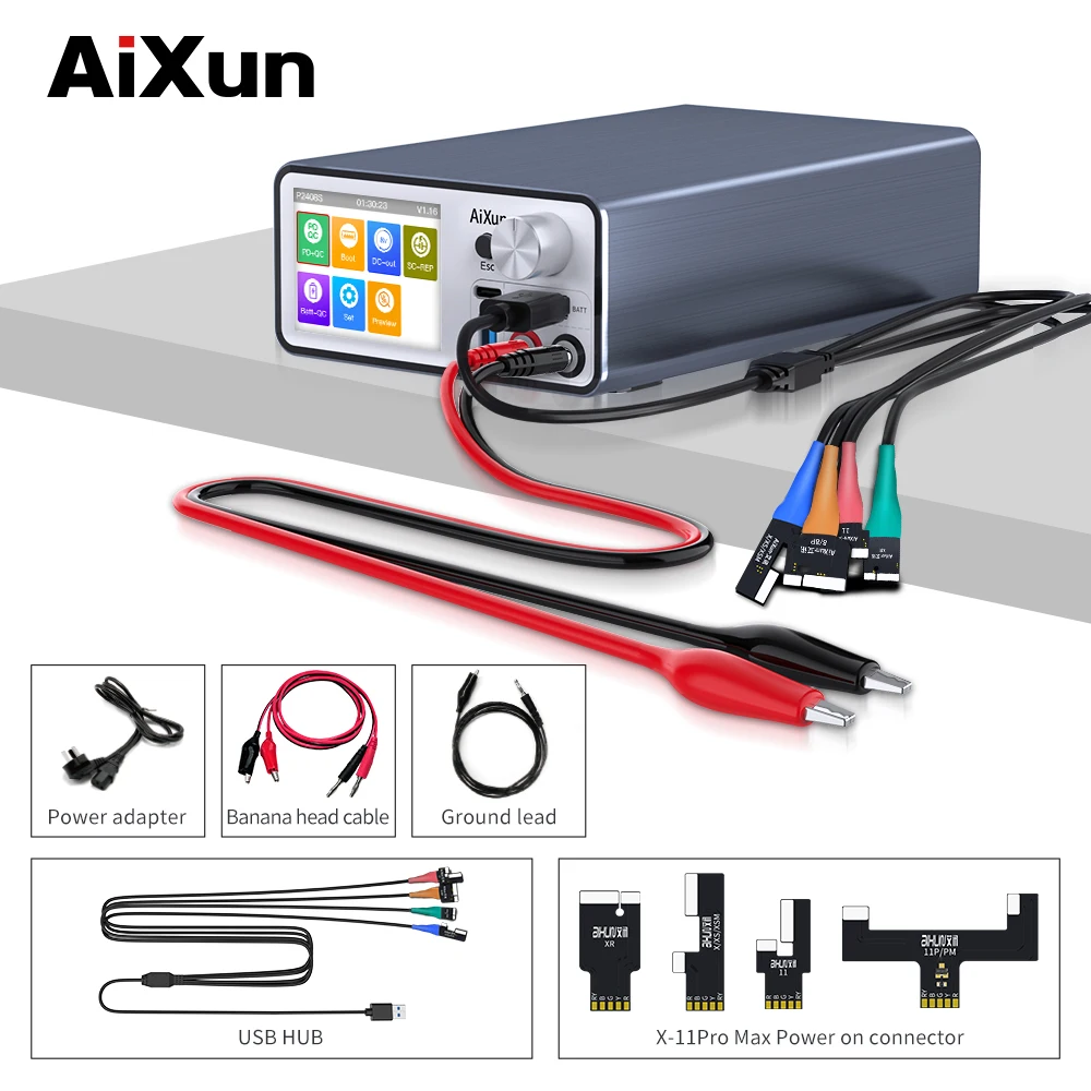 

AIXUN P2408S умный блок питания с регулируемым напряжением и током/мощная Новая версия с функцией быстрой зарядки