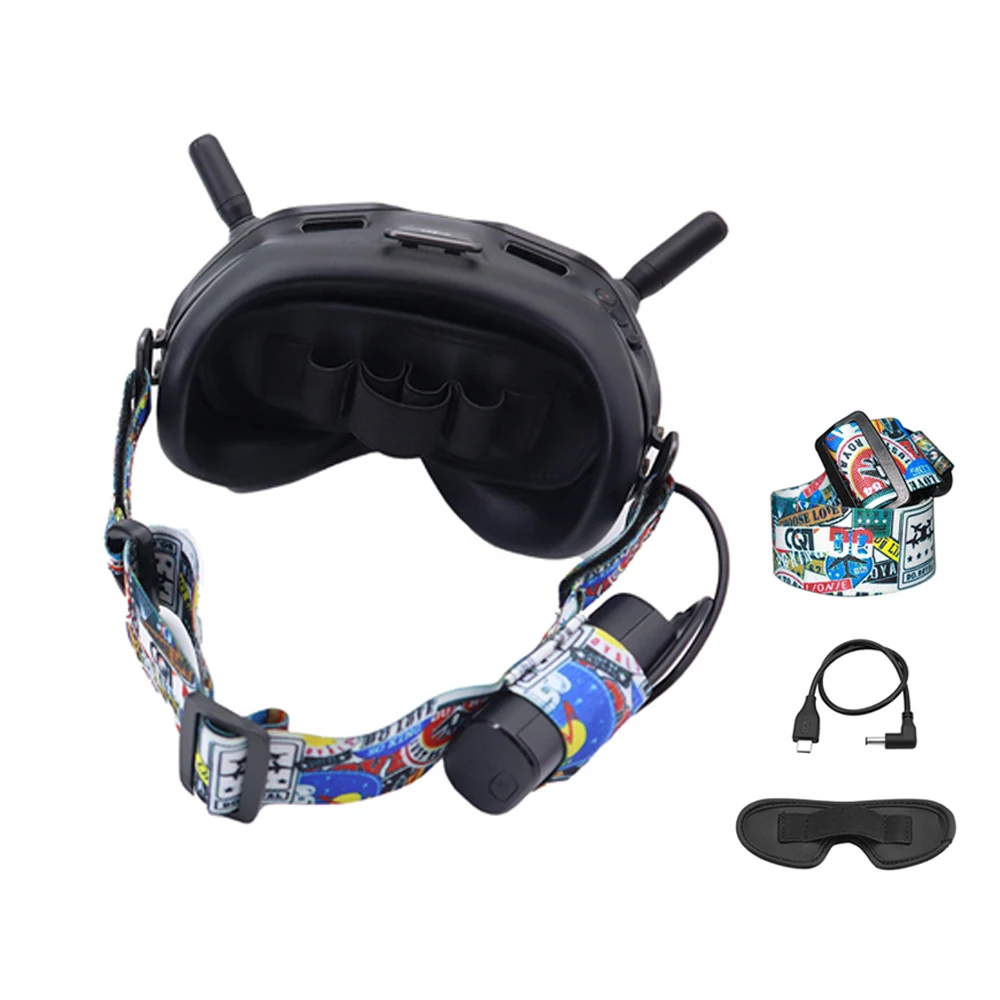 

Запасной зарядный кабель для DJI Avata Goggles 2, ремешок на голову с аккумулятором