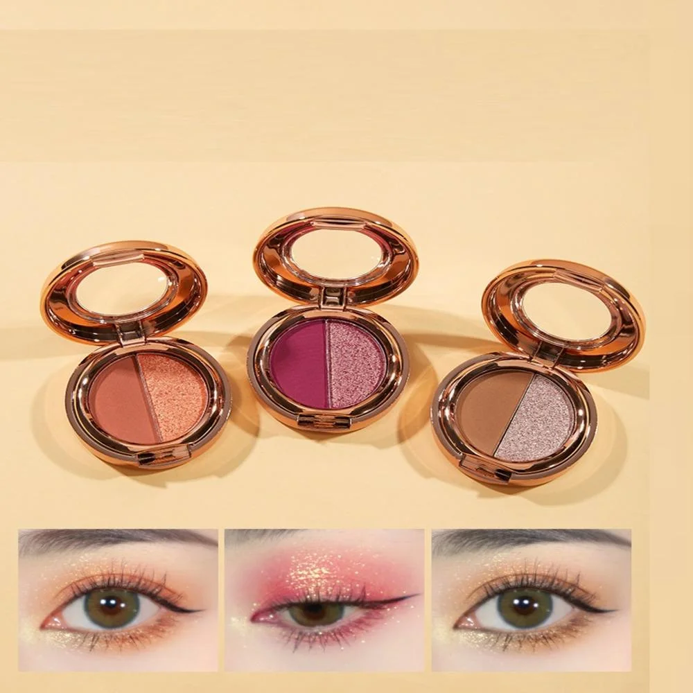 2022 двухцветные s Мерцающие Тени Для Век Перламутровые тыквы матовые блестящие