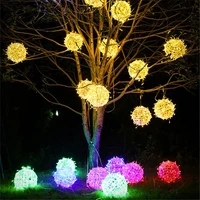 patio led fairy light string outdoor garden tree takraw star waterproof hanging light christmas light for street home decoration