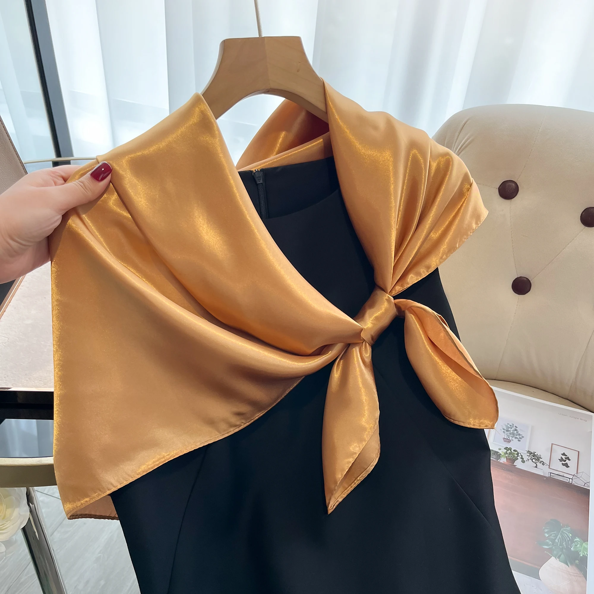 2024 Роскошный Шелковый Шарф Для Женщин Летний Квадратный Платок Модный Бренд Irojeff