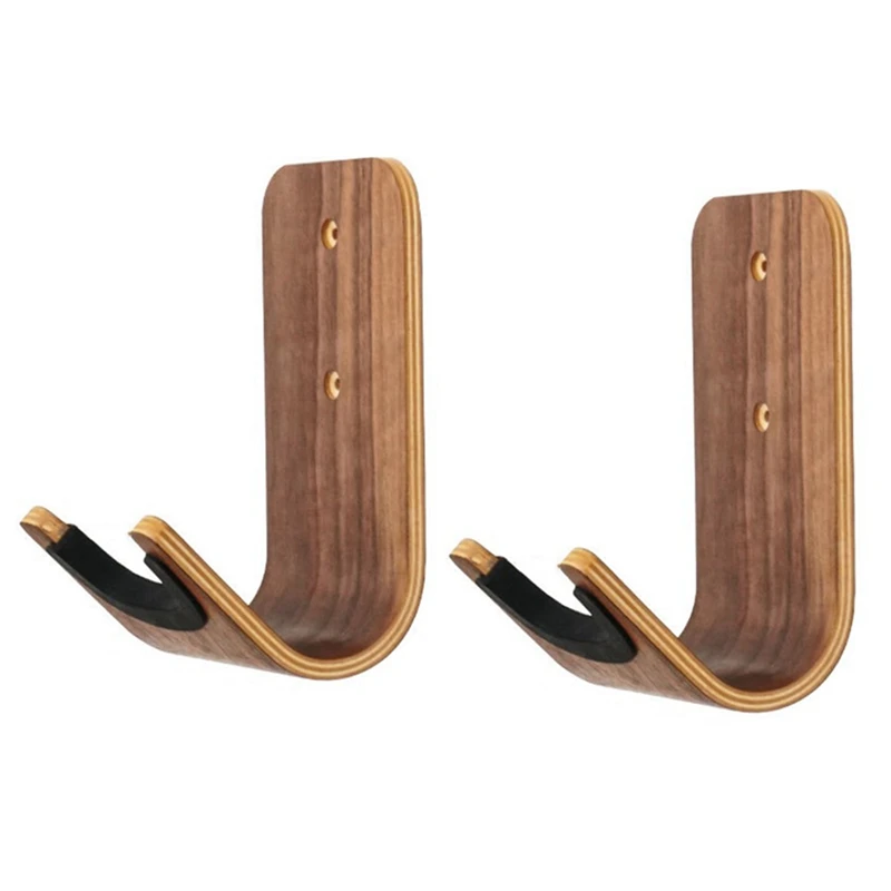 

2X Guitar Skateboard Wall Hanger Unique Design Bent Wood Guitar Hanger Wall Mount Guitar Holder Guitar Accessories