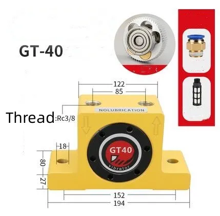 

1 шт., встроенный вибровибратор для пневматической турбины с разъемом для ПК и пластиковым глушителем