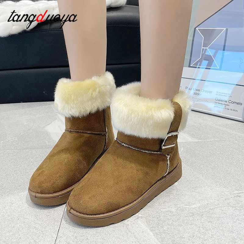 

Winter Women Boots High Quality Keep Warm Ankle Snow Boots Women Comfortable Ladies Plush Boots Chaussures Botas De Mujer