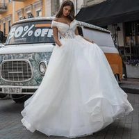sweet white wedding dresses a line lace off the soulder bridal gowns plus size lace up marriage robe de novia