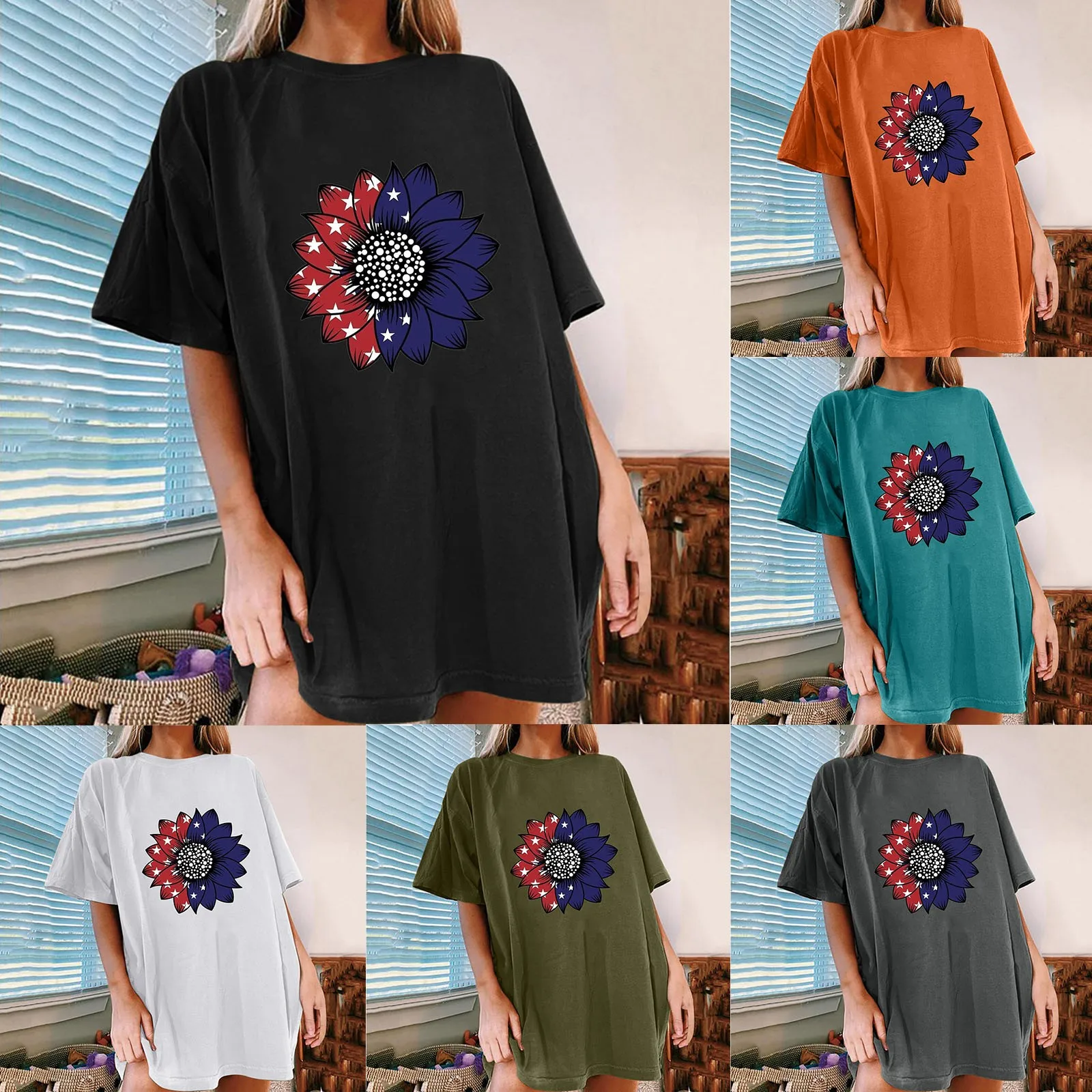 

Women's Casual Shirt Top Short Sleeve Vintage Printed Pattern T Casual Blouses for Women Long Sleeve Shirt Solid Color