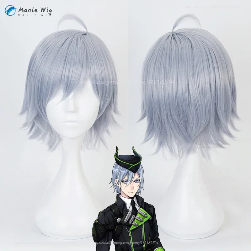 Аниме Серебряный Парик Для Косплея Короткие Серые Парики Термостойкие